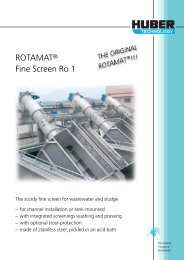 ROTAMATÂ® Fine Screen Ro 1 - Huber Technology