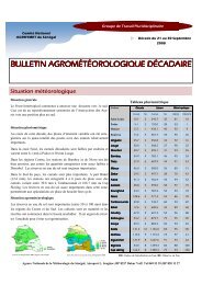 BULLETIN AGROMÉTÉOROLOGIQUE DÉCADAIRE