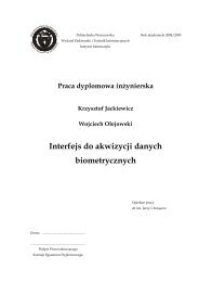 Praca dyplomowa inÅ¼ynierska w formacie PDF - Politechnika ...