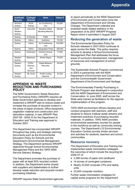 Annual Report 2007 - Department of Education and Communities ...