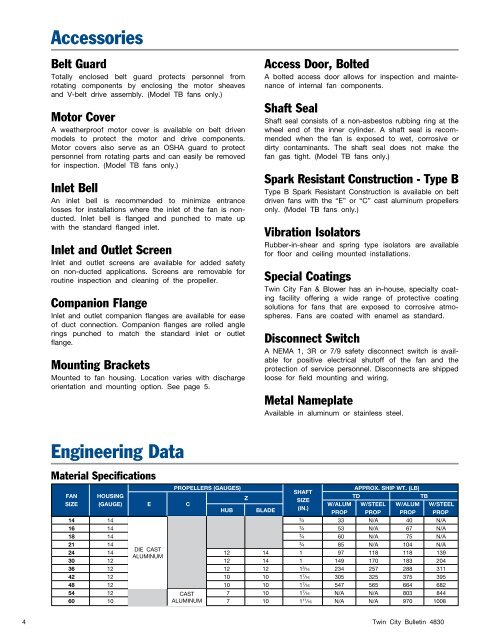 TD-TB-TBSH - Tubeaxial Fans - Catalog 4830 - Twin City Fan ...