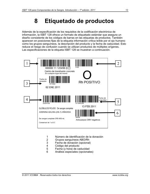 Para Componentes de la Sangre - ICCBBA