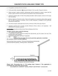 STANDARD PATIO REQUIREMENTS - Bolingbrook