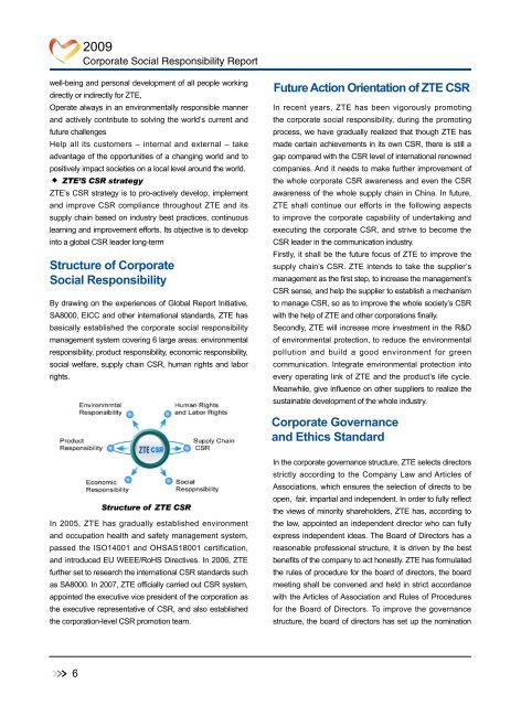 ZTE Corporation CSR Report 2009