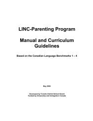 LINC-Parenting Program Manual and Curriculum Guidelines