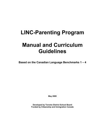 LINC-Parenting Program Manual and Curriculum Guidelines