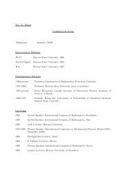 CV - Department of Mathematics - Princeton University