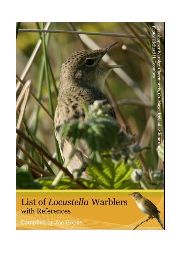 List of Locustella with references - Dutch Birding