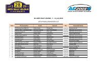 28. AMTK RALLY VELENJE, 7. â 8. junij 2013 LISTA ... - AS2005