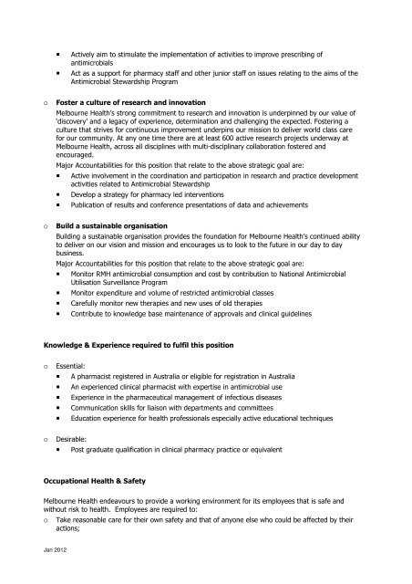 Position description - Job Register