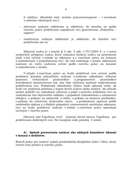 OKRESNÝ SÚD TOPOĽČANY