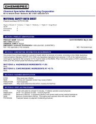 MATERIAL SAFETY DATA SHEET - Benman Industries Inc.