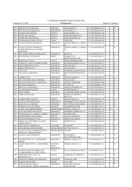 broj 41 - JP NIO SluÅ¾beni list Bosne i Hercegovine