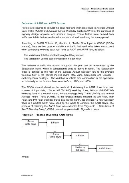 Appendix M Derivation of AADT and AAWT Factors