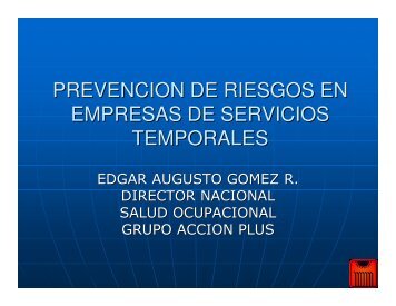 prevencion de riesgos en empresas de servicios temporales