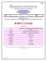 Beta hCG (Total) - Diagnostic Automation : Cortez Diagnostics