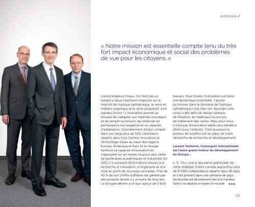 RAPPORT D'ACTIVITÉ 2012 - Essilor