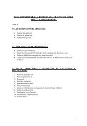 Reglamento defensa de cliente - LÃ­nea Directa