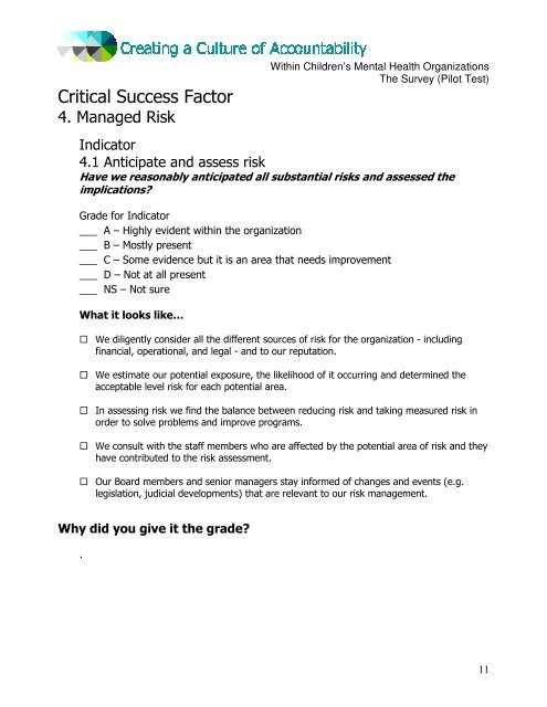 Accountability Assessment Tool - Children's Mental Health Ontario