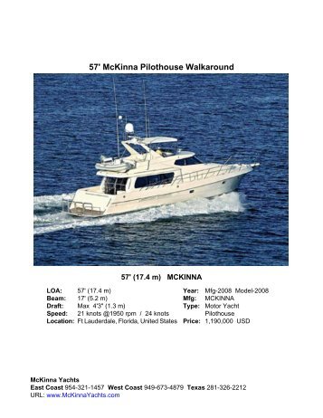 57' McKinna Pilothouse Walkaround - McKinna Yachts