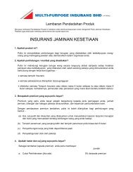 INSURANS JAMINAN KESETIAAN - Multi-Purpose Insurans Bhd