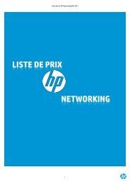 LISTE DE PRIX NETWORKING - HP