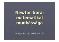 Newton korai matematikai munkÃ¡ssÃ¡ga