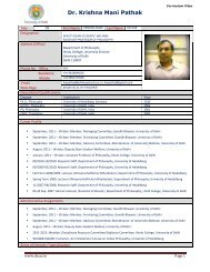 Dr. Krishna Mani Pathak - Home Pages of People@DU - University ...