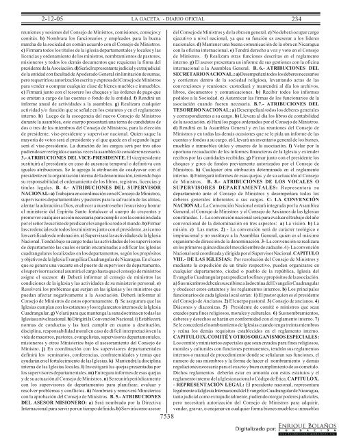 Gaceta - Diario Oficial de Nicaragua - # 234 de 2 Diciembre 2005