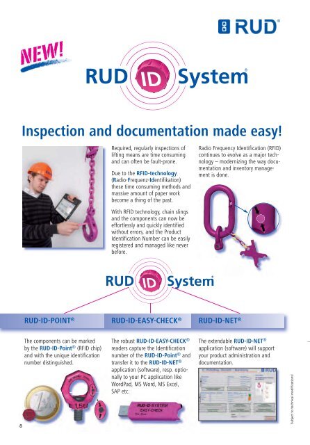 LIFTING AND LASHING SYSTEMS - RUD