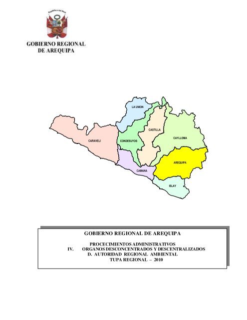 Texto Ãnico de Procedimientos Administrativos - Gerencia Regional ...