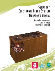 Senatorâ¢ Electronic Bingo System - Arrow International