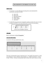 Measurements and Error Analysis Lab - De Anza College