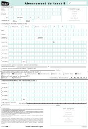 Abonnement Travail - TER SNCF