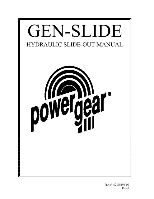 HYDRAULIC SLIDE-OUT MANUAL - Power Gear