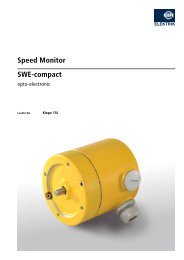 Speed Monitor SWE-compact - Automated Control