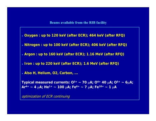 Radioactive Ion Beam (RIB) Facility at VECC : - Saha Institute of ...