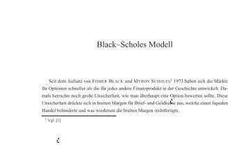 Black-Scholes Modell - Wiwi Uni-Frankfurt