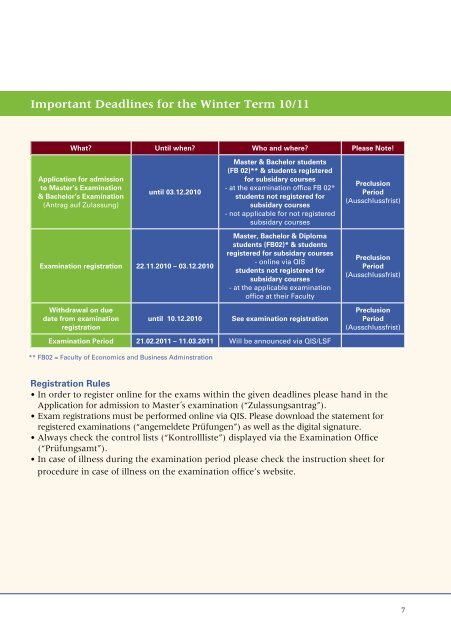 Master Program in Money and Finance - Wiwi Uni-Frankfurt