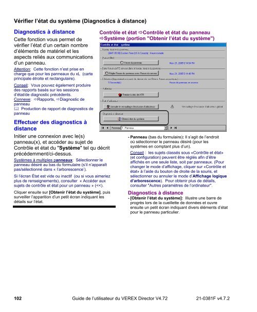 Guide de l'utilisateur du VEREX Director V4.72 - Ch-change.com