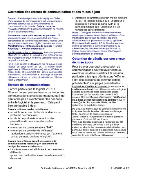 Guide de l'utilisateur du VEREX Director V4.72 - Ch-change.com