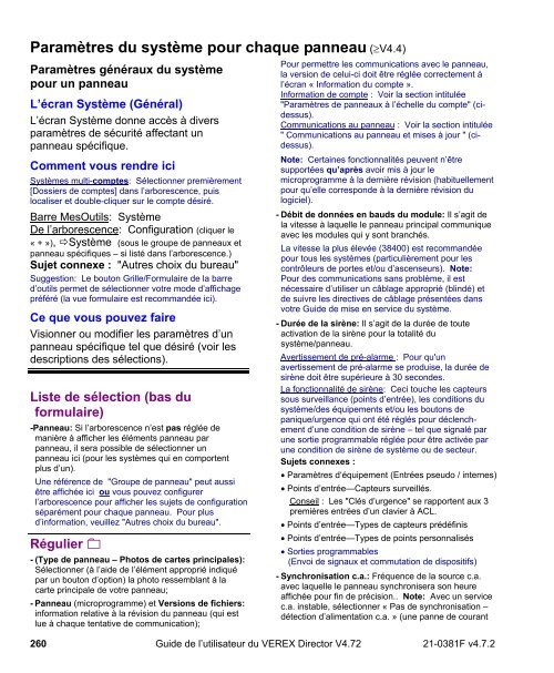 Guide de l'utilisateur du VEREX Director V4.72 - Ch-change.com