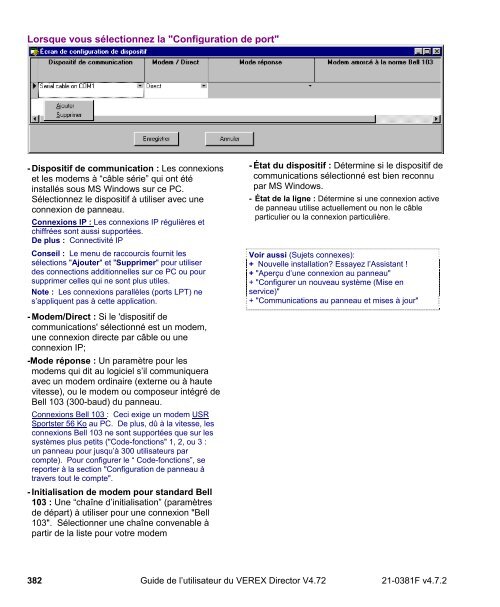 Guide de l'utilisateur du VEREX Director V4.72 - Ch-change.com