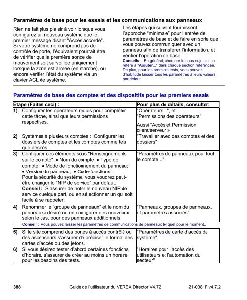 Guide de l'utilisateur du VEREX Director V4.72 - Ch-change.com