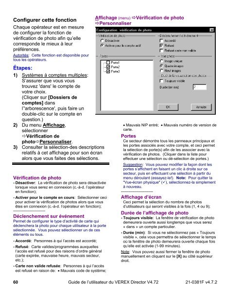 Guide de l'utilisateur du VEREX Director V4.72 - Ch-change.com