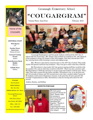 Cougargram Feb. 2013 - Fort Smith Public Schools