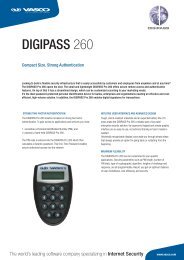 VASCO DIGIPASS 260 Data Sheet - AuthStrong.com