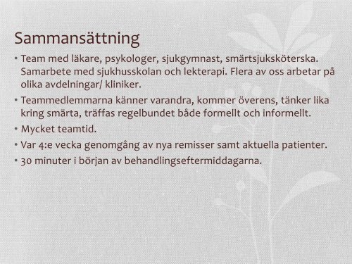 MultidiciplinÃ¤r behandling