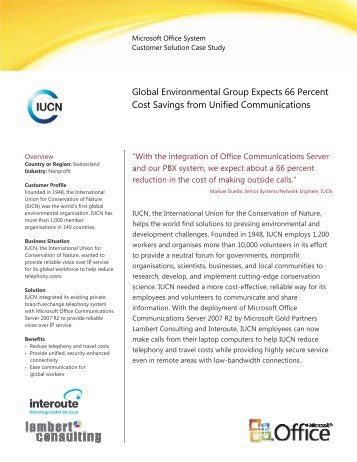 IUCN case study PDF - Interoute