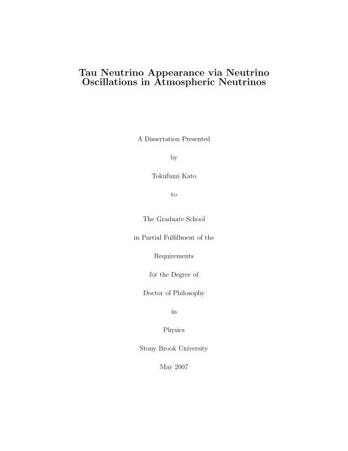 Tau Neutrino Appearance via Neutrino Oscillations in Atmospheric ...